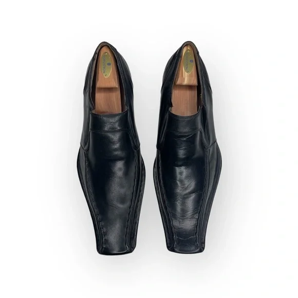 Stacy Adams  Square Toe Dress Shoe Booties  Black Leather Shooties  13D 